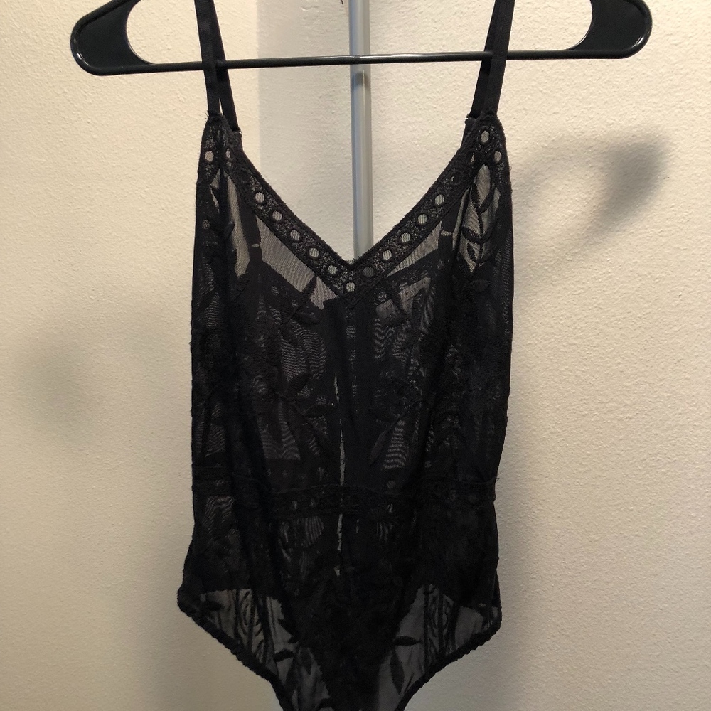 Black lace bodysuit